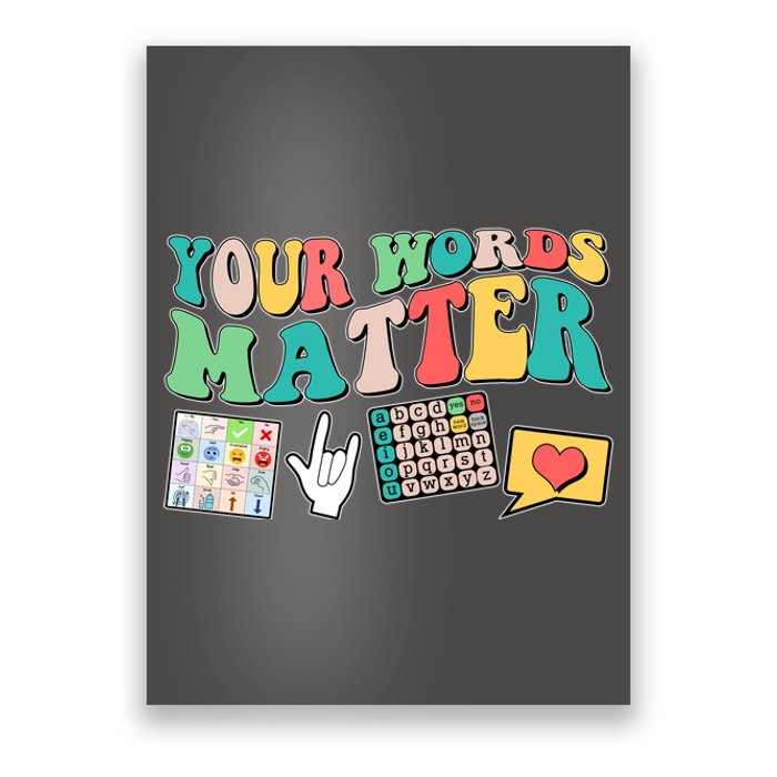 Retro Your Words Matters Speech Therapy Specialist Poster