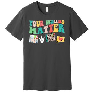 Retro Your Words Matters Speech Therapy Specialist Premium T-Shirt