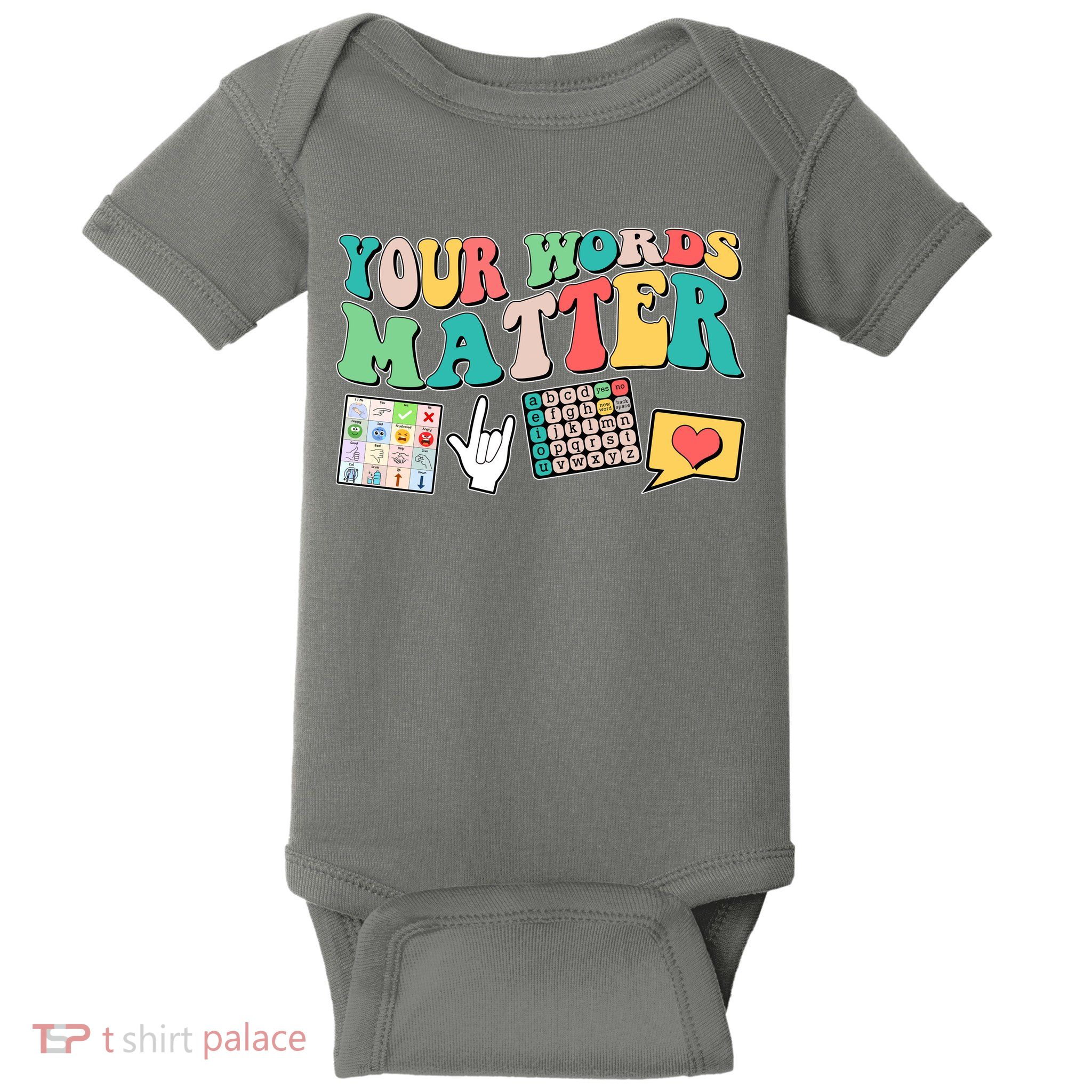 Retro Your Words Matters Speech Therapy Specialist Baby Bodysuit