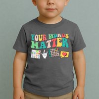 Retro Your Words Matters Speech Therapy Specialist Toddler T-Shirt