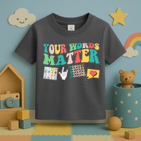 Retro Your Words Matters Speech Therapy Specialist Toddler T-Shirt