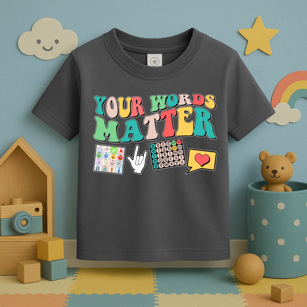 Retro Your Words Matters Speech Therapy Specialist Toddler T-Shirt