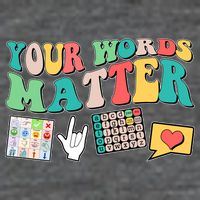 Retro Your Words Matters Speech Therapy Specialist Kids T-Shirt