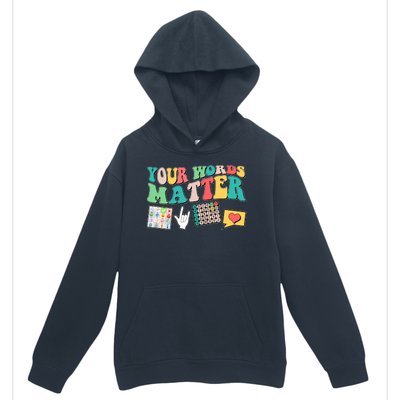 Retro Your Words Matters Speech Therapy Specialist Urban Pullover Hoodie