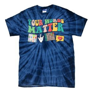 Retro Your Words Matters Speech Therapy Specialist Tie-Dye T-Shirt