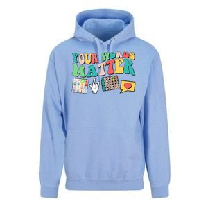 Retro Your Words Matters Speech Therapy Specialist Unisex Surf Hoodie