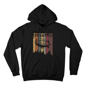 Retro Zeppelin 70s 80s Dirigible Airship Zepelin Zepplin Hoodie