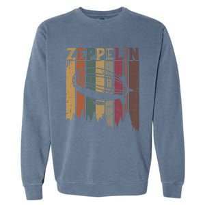 Retro Zeppelin 70s 80s Dirigible Airship Zepelin Zepplin Garment-Dyed Sweatshirt