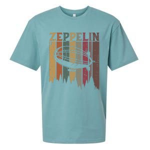 Retro Zeppelin 70s 80s Dirigible Airship Zepelin Zepplin Sueded Cloud Jersey T-Shirt