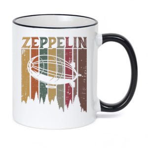 Retro Zeppelin 70s 80s Dirigible Airship Zepelin 11oz Black Color Changing Mug