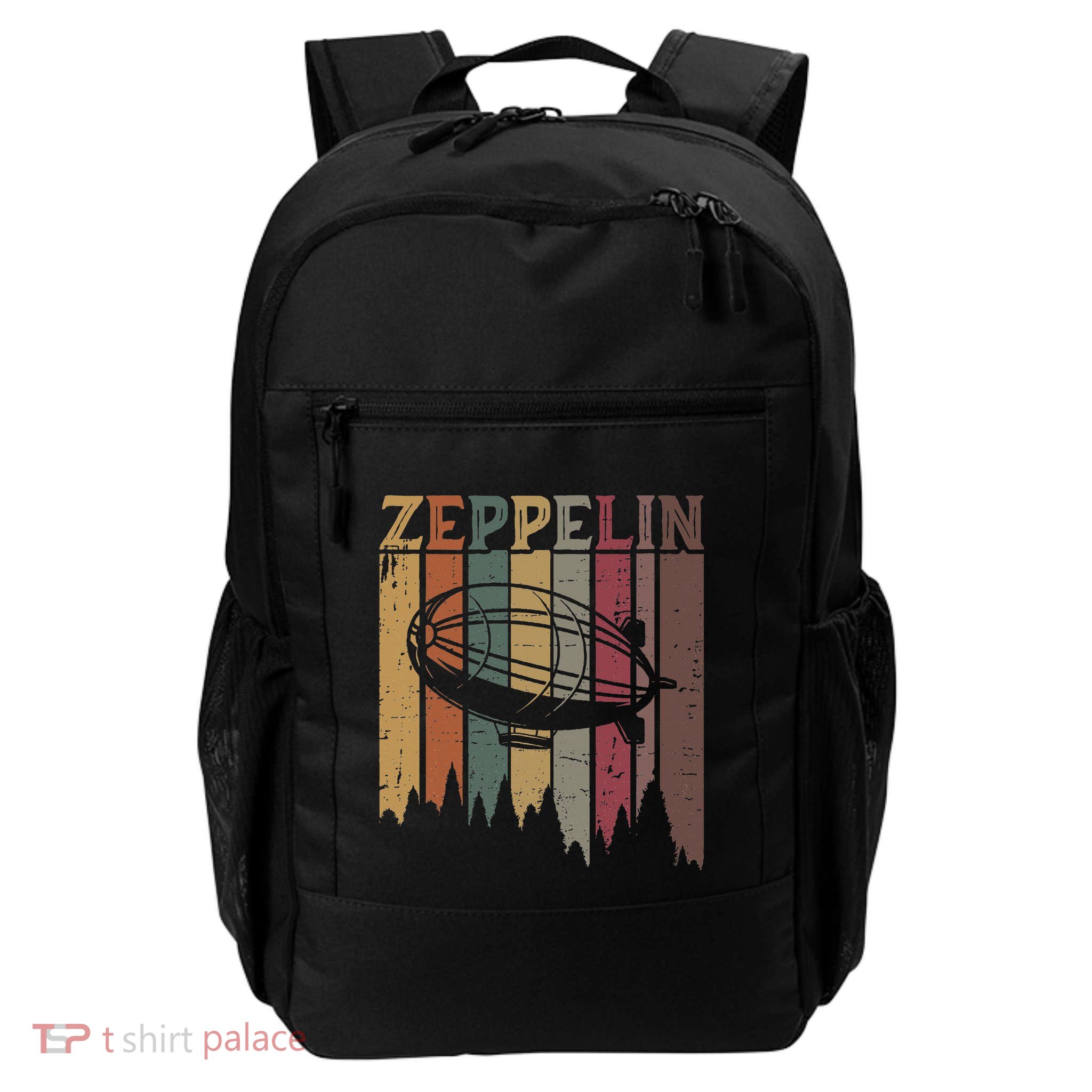 Retro Zeppelin 70s 80s Dirigible Airship Zepelin Daily Commute Backpack
