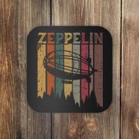 Retro Zeppelin 70s 80s Dirigible Airship Zepelin Coaster