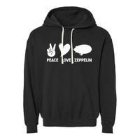 Retro Zeppelin 70s 80s Dirigible Airship Zepelin Zepplin Garment-Dyed Fleece Hoodie