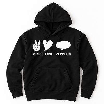 Retro Zeppelin 70s 80s Dirigible Airship Zepelin Zepplin Hoodie
