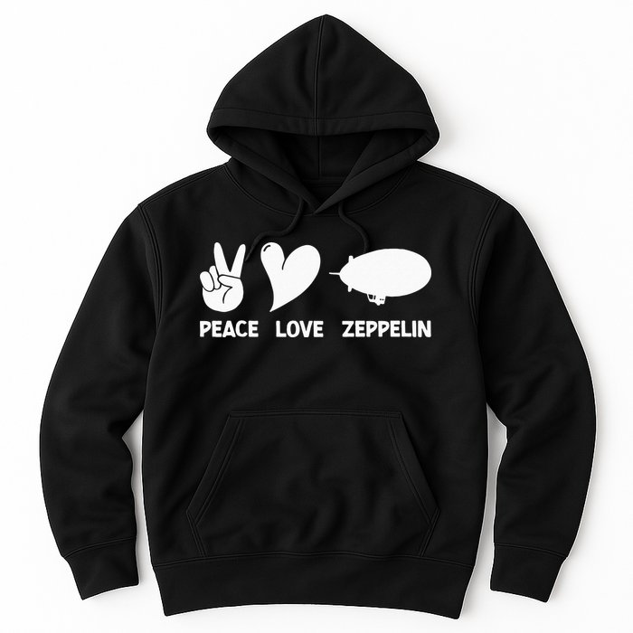 Retro Zeppelin 70s 80s Dirigible Airship Zepelin Zepplin Hoodie