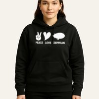 Retro Zeppelin 70s 80s Dirigible Airship Zepelin Zepplin Hoodie