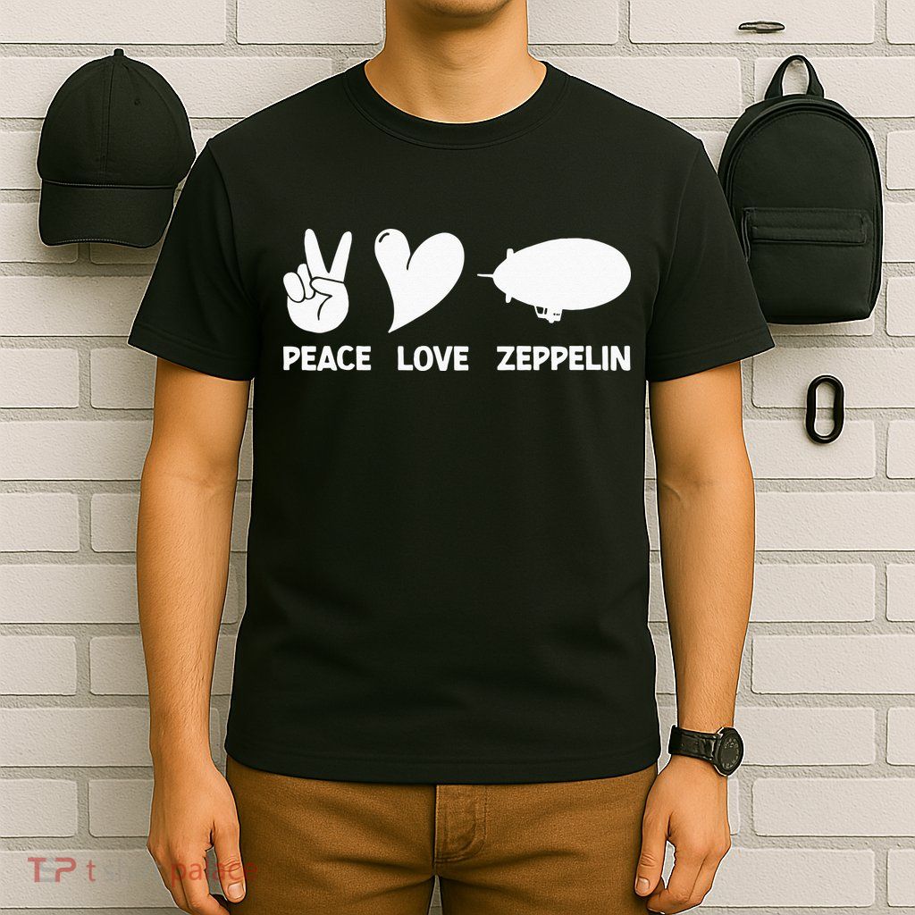 Retro Zeppelin 70s 80s Dirigible Airship Zepelin Zepplin T-Shirt