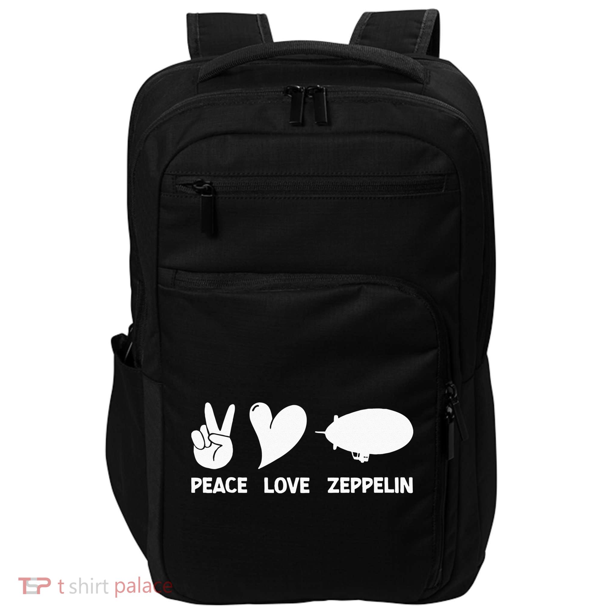 Retro Zeppelin 70s 80s Dirigible Airship Zepelin Zepplin Impact Tech Backpack