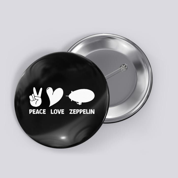 Retro Zeppelin 70s 80s Dirigible Airship Zepelin Zepplin Button