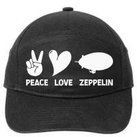 Retro Zeppelin 70s 80s Dirigible Airship Zepelin Zepplin 7-Panel Snapback Hat