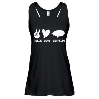 Retro Zeppelin 70s 80s Dirigible Airship Zepelin Zepplin Ladies Essential Flowy Tank