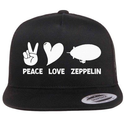 Retro Zeppelin 70s 80s Dirigible Airship Zepelin Zepplin Flatbill Hat