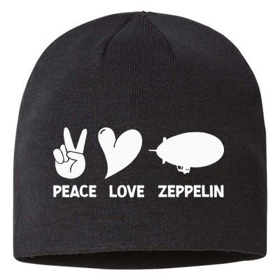 Retro Zeppelin 70s 80s Dirigible Airship Zepelin Zepplin Sustainable Beanie
