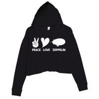 Retro Zeppelin 70s 80s Dirigible Airship Zepelin Zepplin Crop Fleece Hoodie