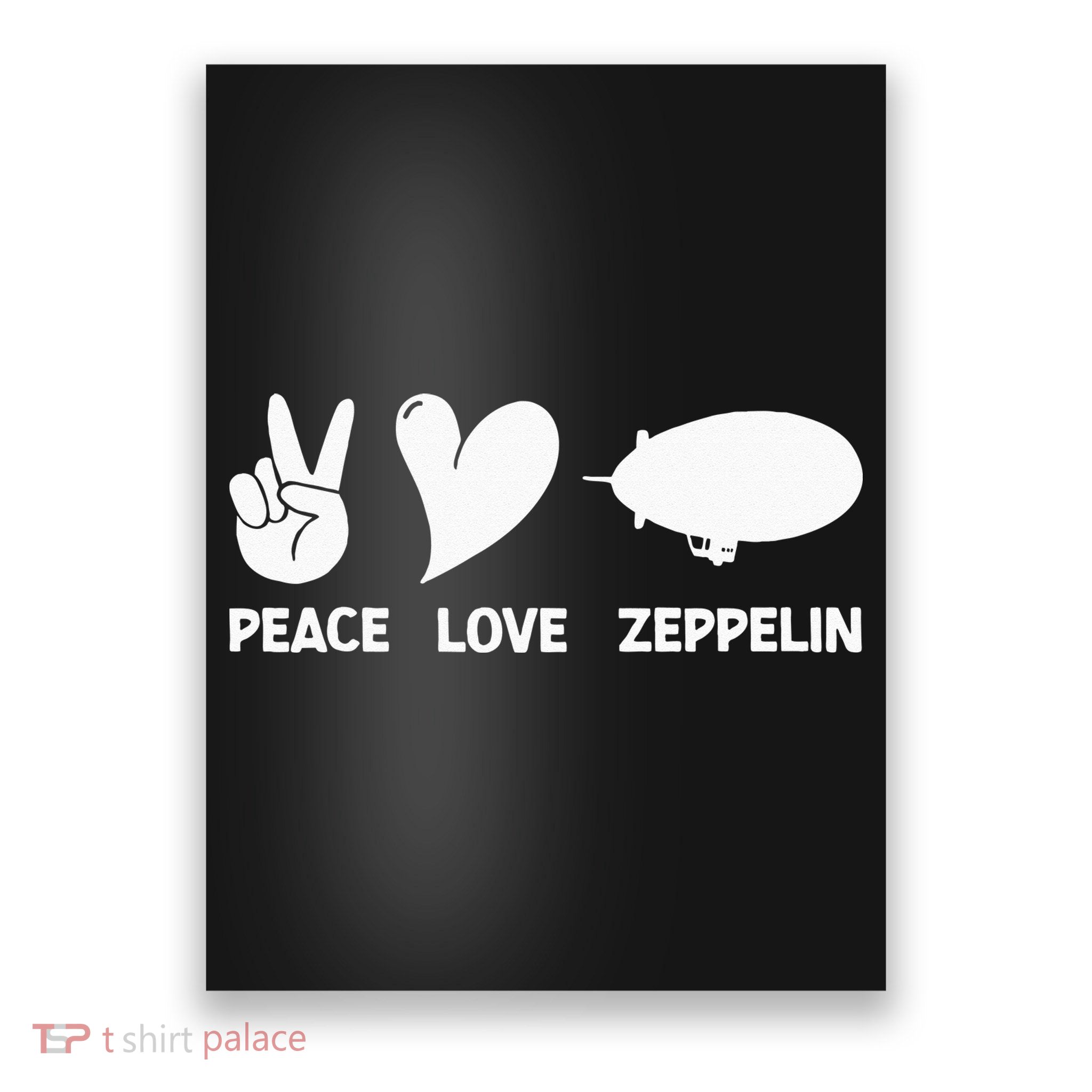 Retro Zeppelin 70s 80s Dirigible Airship Zepelin Zepplin Poster
