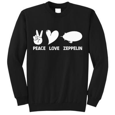 Retro Zeppelin 70s 80s Dirigible Airship Zepelin Zepplin Tall Sweatshirt