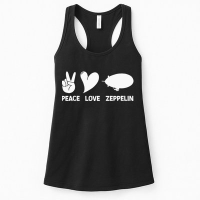 Retro Zeppelin 70s 80s Dirigible Airship Zepelin Zepplin Womens Tank Top