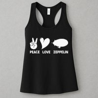 Retro Zeppelin 70s 80s Dirigible Airship Zepelin Zepplin Womens Tank Top