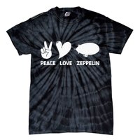 Retro Zeppelin 70s 80s Dirigible Airship Zepelin Zepplin Tie-Dye T-Shirt
