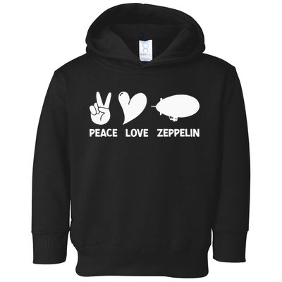 Retro Zeppelin 70s 80s Dirigible Airship Zepelin Zepplin Toddler Hoodie