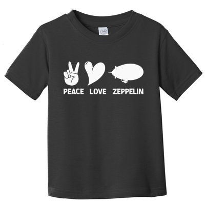 Retro Zeppelin 70s 80s Dirigible Airship Zepelin Zepplin Toddler T-Shirt