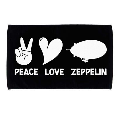 Retro Zeppelin 70s 80s Dirigible Airship Zepelin Zepplin Microfiber Hand Towel