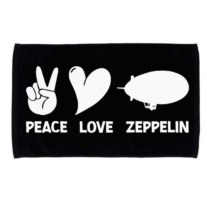 Retro Zeppelin 70s 80s Dirigible Airship Zepelin Zepplin Microfiber Hand Towel