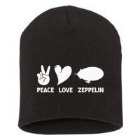 Retro Zeppelin 70s 80s Dirigible Airship Zepelin Zepplin Short Acrylic Beanie