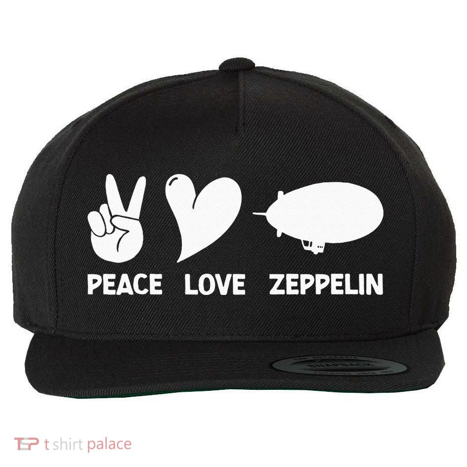 Retro Zeppelin 70s 80s Dirigible Airship Zepelin Zepplin Wool Snapback Cap