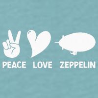 Retro Zeppelin 70s 80s Dirigible Airship Zepelin Zepplin Sueded Cloud Jersey T-Shirt