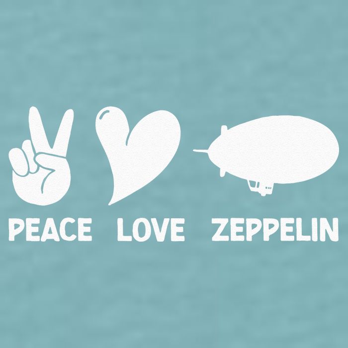 Retro Zeppelin 70s 80s Dirigible Airship Zepelin Zepplin Sueded Cloud Jersey T-Shirt