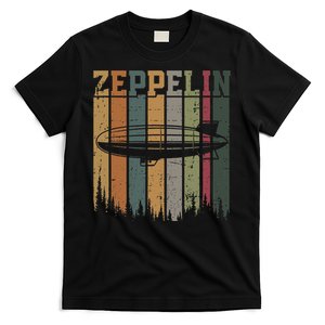 Retro Zeppelin 70s 80s Dirigible Airship Zepelin Zepplin T-Shirt