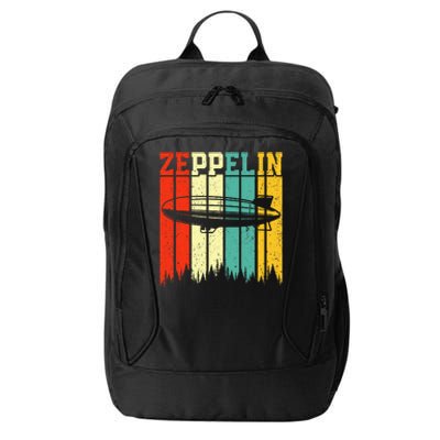 Retro Zeppelin 70s 80s Dirigible Airship Zepelin City Backpack