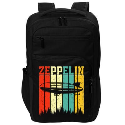 Retro Zeppelin 70s 80s Dirigible Airship Zepelin Impact Tech Backpack