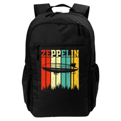 Retro Zeppelin 70s 80s Dirigible Airship Zepelin Daily Commute Backpack