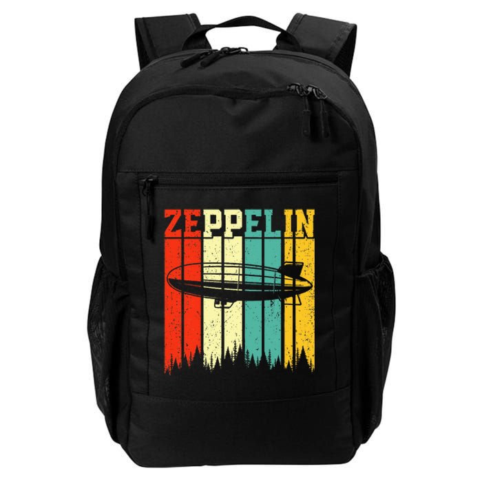 Retro Zeppelin 70s 80s Dirigible Airship Zepelin Daily Commute Backpack