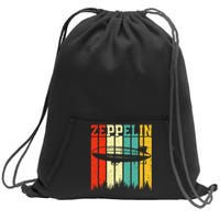 Retro Zeppelin 70s 80s Dirigible Airship Zepelin Sweatshirt Cinch Pack Bag