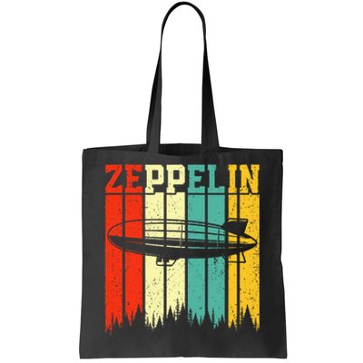 Retro Zeppelin 70s 80s Dirigible Airship Zepelin Tote Bag