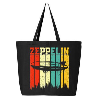 Retro Zeppelin 70s 80s Dirigible Airship Zepelin 25L Jumbo Tote