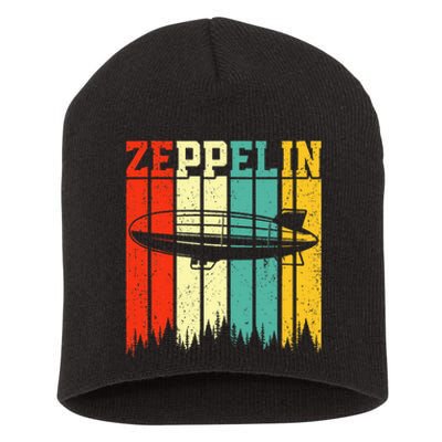 Retro Zeppelin 70s 80s Dirigible Airship Zepelin Short Acrylic Beanie